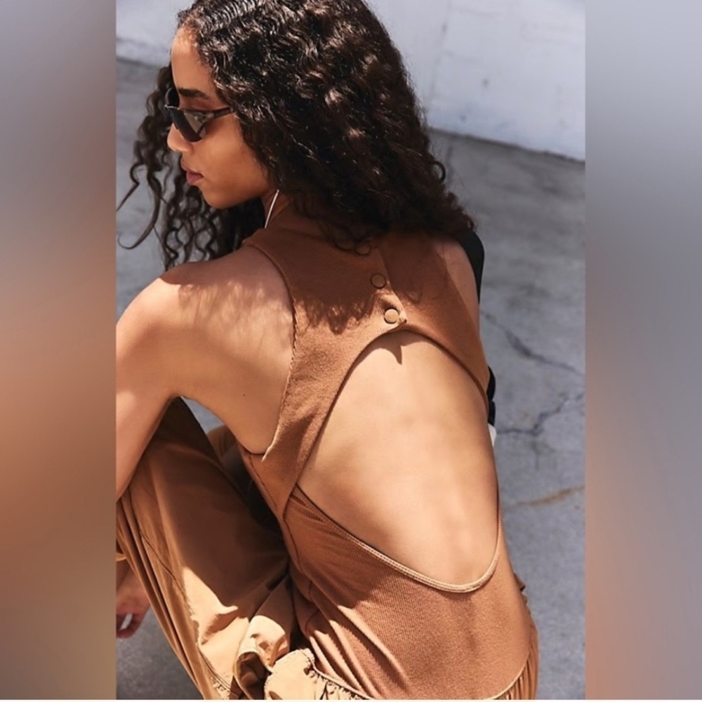 Stylish Free People Plie Jumpsuit Large - Picture 2 of 3